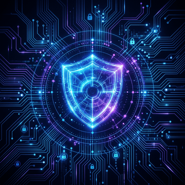 Cybersecurity shield visualization